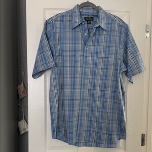Eddie Bauer Light Blue Checkered Men's Shirt